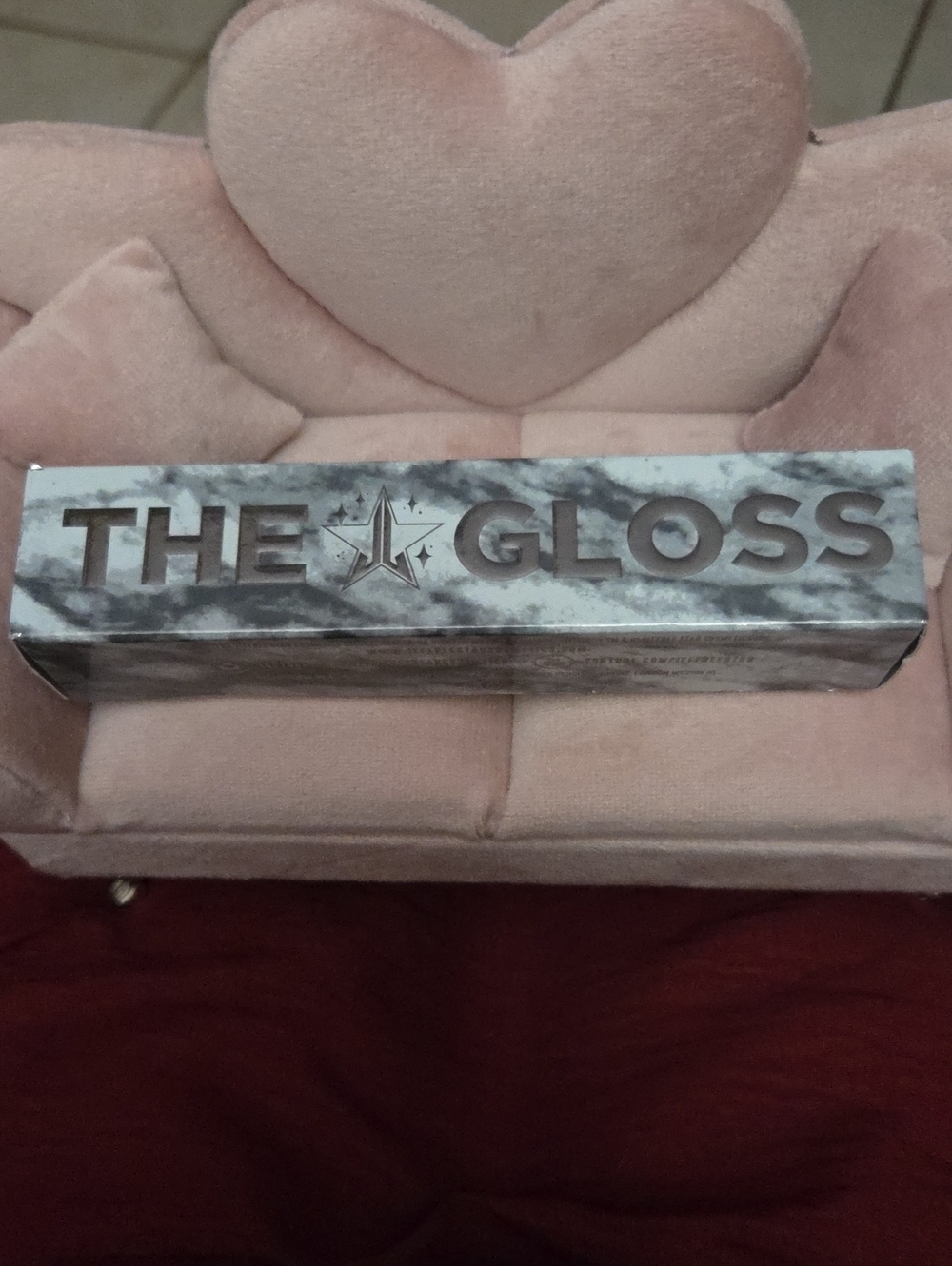 Jeffree Star The Gloss Lip Gloss in Metallic Silver Marble Packaging NWOT